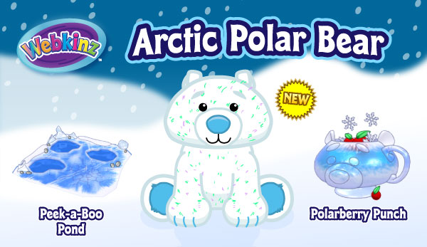 No Plush Toy Webkinz Arctic Polar Bear Unused Code Only 