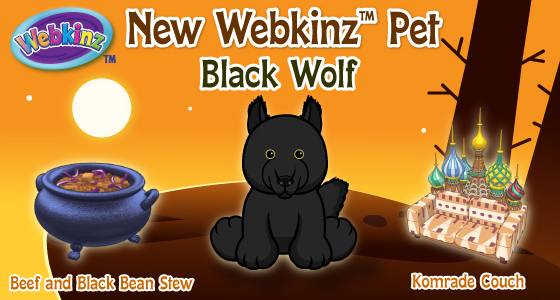 webkinz black wolf