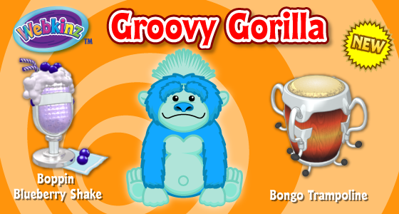 Webkinz Groovy Gorilla New and Unused with Tag with online code