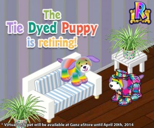 The Webkinz Tie Dyed Puppy will soon be 