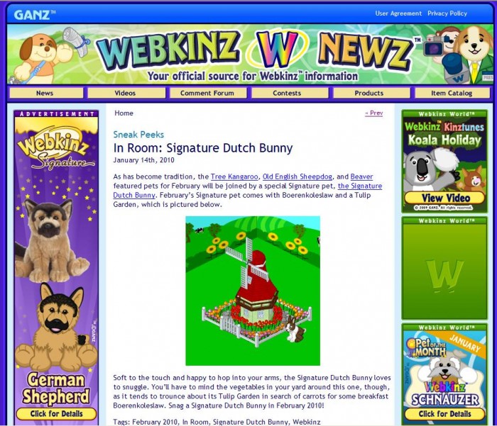 webkinz newz