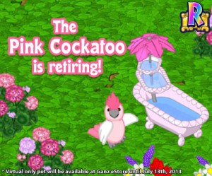 The Webkinz Pink Cockatoo will soon be retired WKN Webkinz Newz