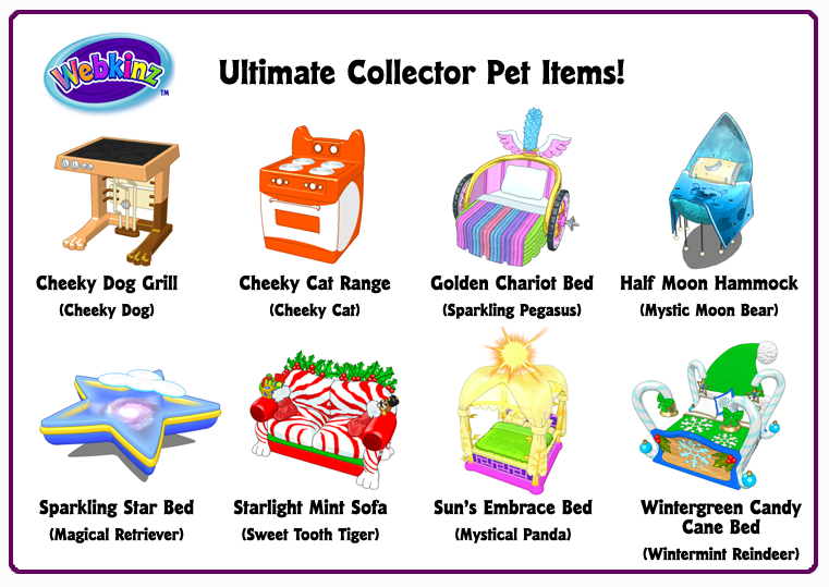 Ultimate Collector's Items: Pet Items!  WKN: Webkinz Newz