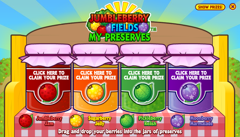 Webkinz Jumbleberry Fields Prizes