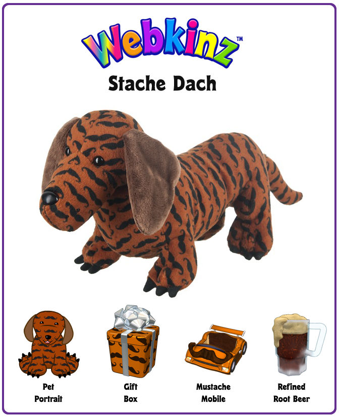 Webkinz STACHE DACH HM795 NEW With  Sealed Code 