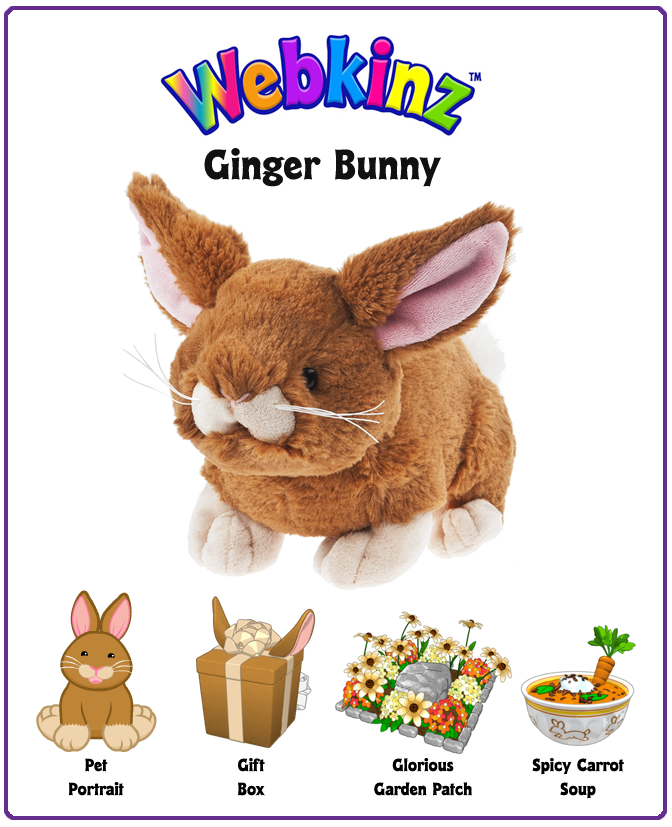 Webkinz Ginger Bunny Code Only 