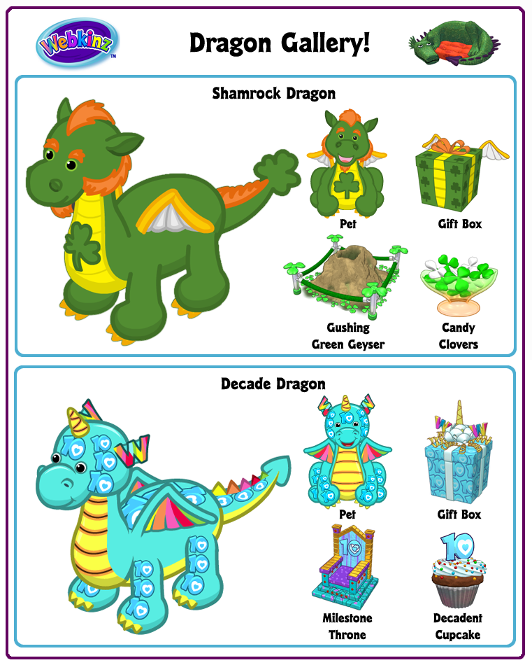 webkinz shamrock dragon