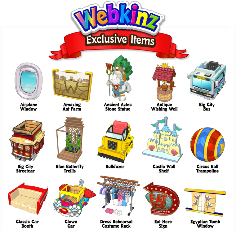 Webkinz online game virtual items CHEERFUL BURROW Estore Promo Mini Theme $12