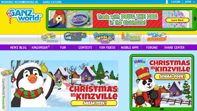 ganz webkinz website