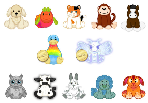 list of all webkinz animals with pictures