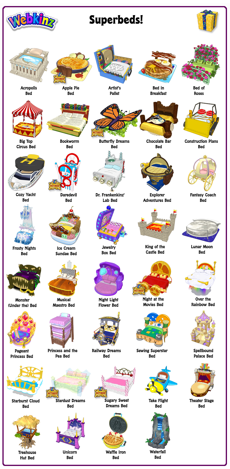 list of all webkinz