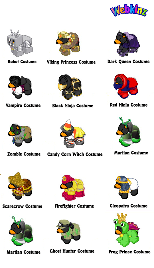 list of all webkinz