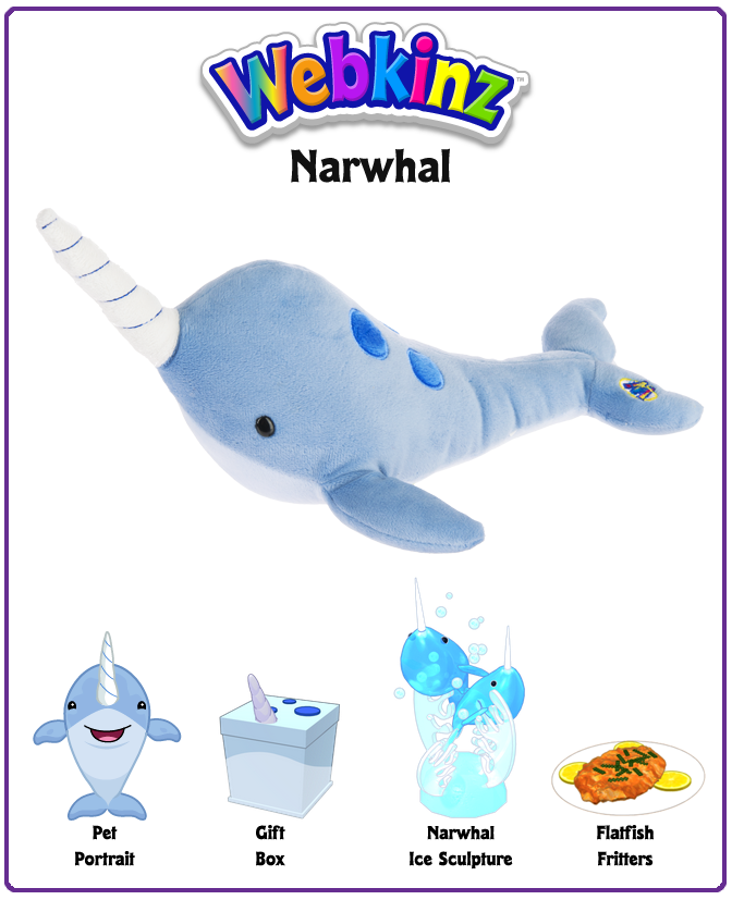 webkinz narwhal plush