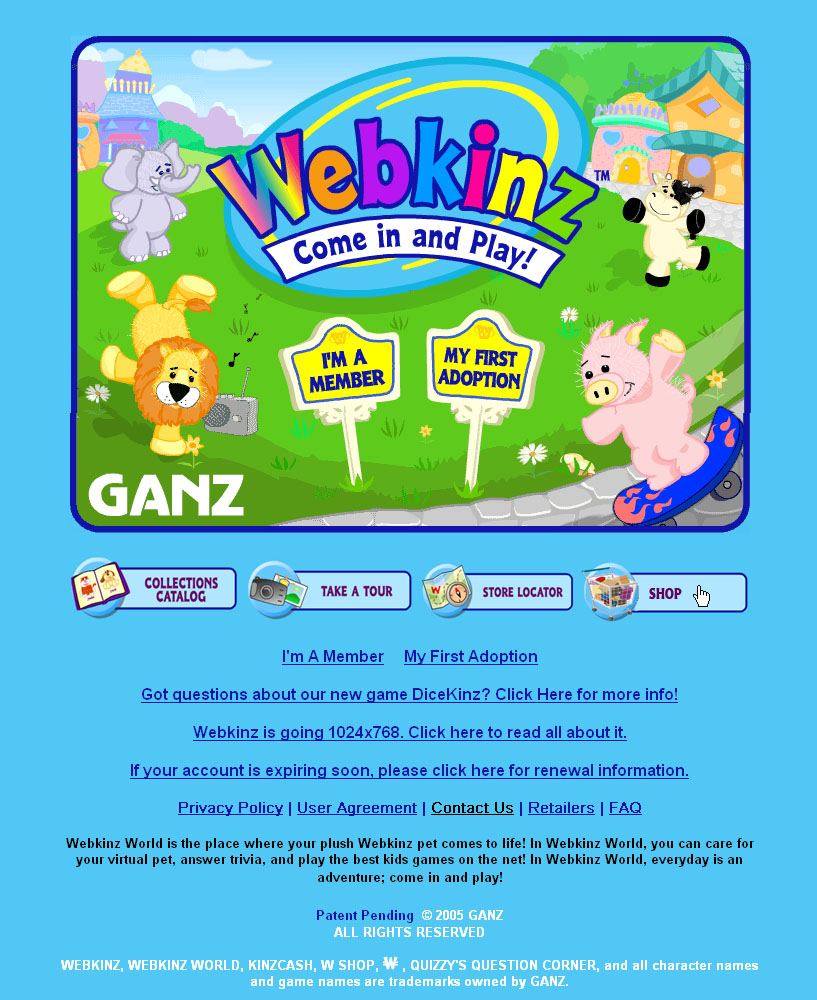 Webkinz online deals store