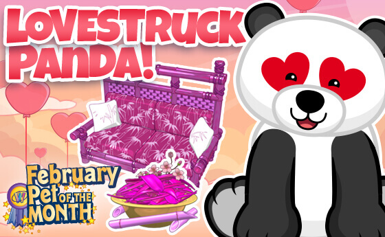 Webkinz store lovestruck panda