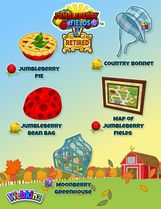 Webkinz Jumbleberry Fields Prizes