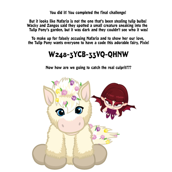 Webkinz Tulip Pony *Code Only* 