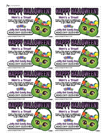 Printable Halloween Handout – A FREE Code!