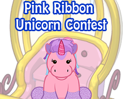 pink ribbon unicorn webkinz