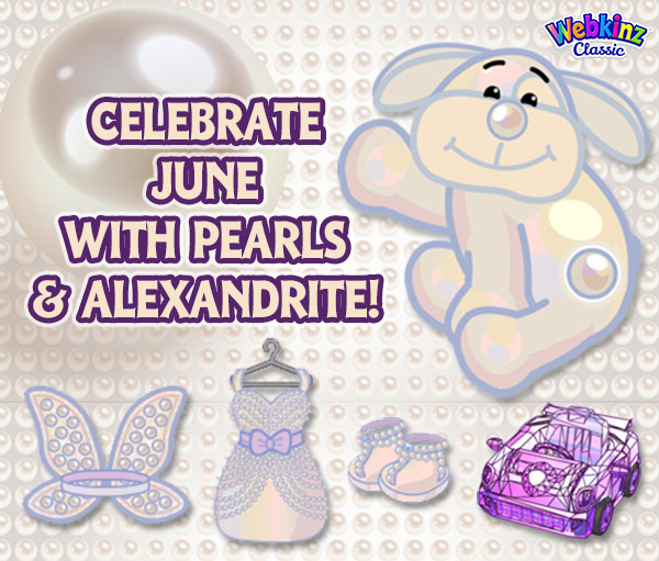 Webkinz Birthstone Pet Pearl Pup