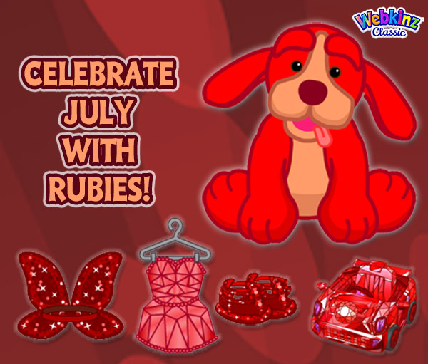 Webkinz Birthstone Pet, Ruby Retriever