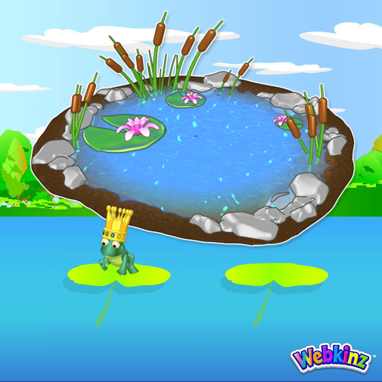 Webkinz game online virtual 16 items RETIRED WSHOP LILY PAD SWAMP THEME FROG 