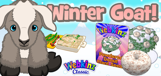 The Winter Goat arrives in Webkinz World January 1, 2022!