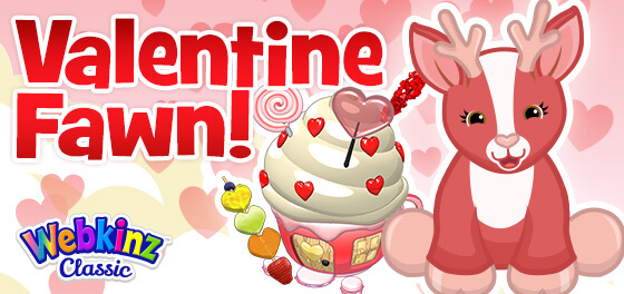 The sweet Valentine Fawn has arrived in Webkinz World!
