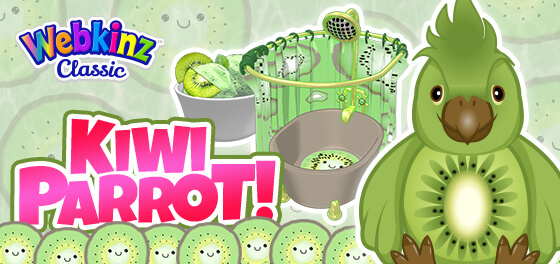 The Kiwi Parrot arrives in Webkinz World May 1, 2022!