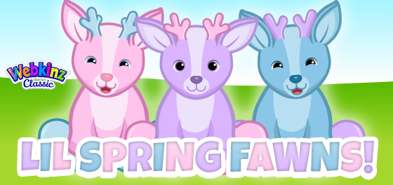 The Lil' Spring Fawn Trio have Officially Arrived in Webkinz World!