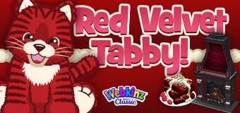 The Red Velvet Tabby has arrived in Webkinz World!