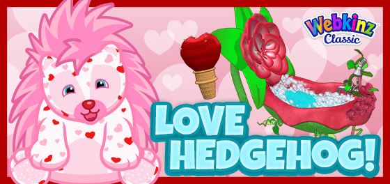 The Love Hedgehog arrives in Webkinz World February 1, 2025!