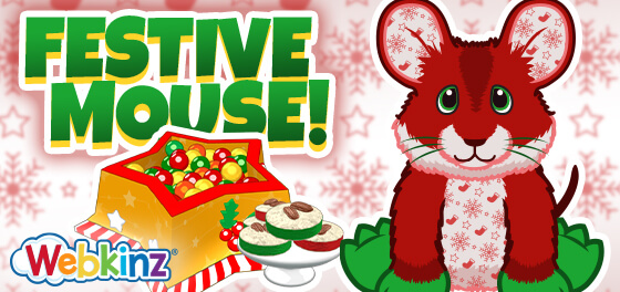 The Festive Mouse has arrived in Webkinz World!