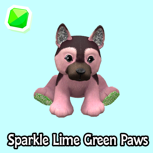 uncommon-Sparkle Lime Green Paws