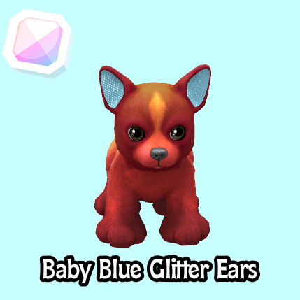 common-Baby Blue Glitter Ears