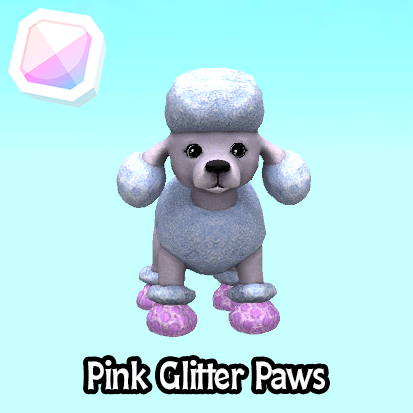 common-Pink Glitter Paws