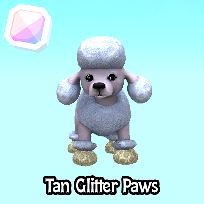 common-Tan Glitter Paws