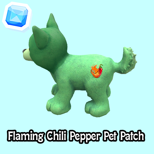 rare-Flaming Chili Pepper Pet Patch