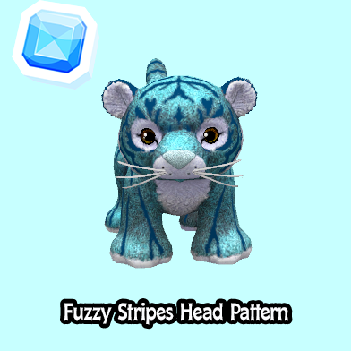 rare-Fuzzy Stripes Head Pattern