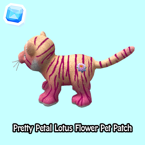 rare-Pretty Petal Lotus Flower Pet Patch