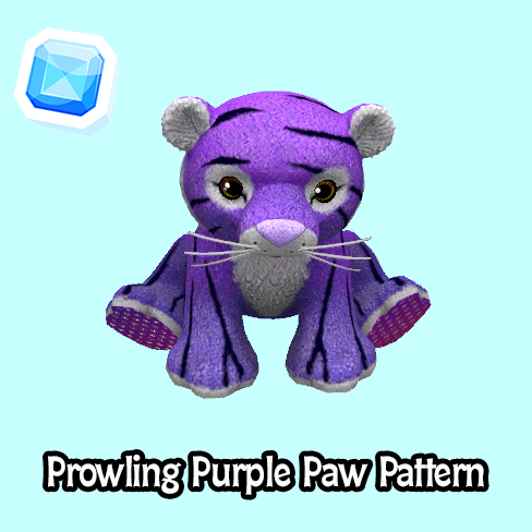 rare-Prowling Purple Paw Pattern
