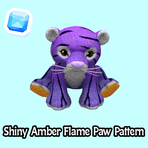 rare-Shiny Amber Flame Paw Pattern