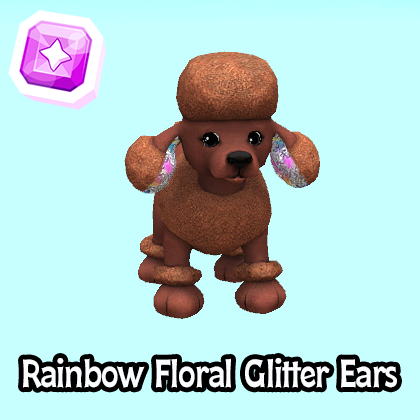 superare-Rainbow Floral Glitter Ears