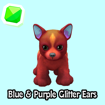 uncommon-Blue & Purple Glitter Ears