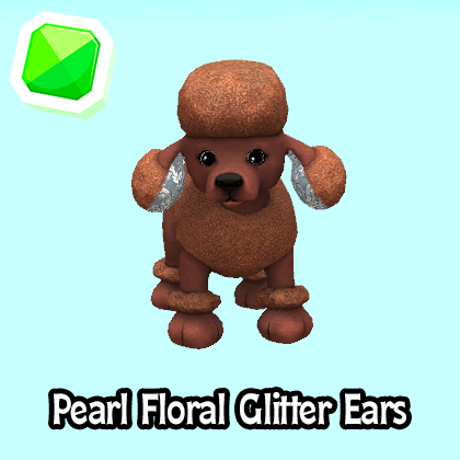 uncommon-Pearl Floral Glitter Ears