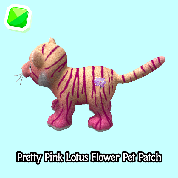 uncommon-Pretty Pink Lotus Flower Pet Patch