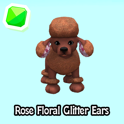 uncommon-Rose Floral Glitter Ears