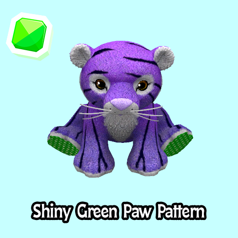 uncommon-Shiny Green Paw Pattern