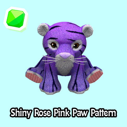 uncommon-Shiny Rose Pink Paw Pattern