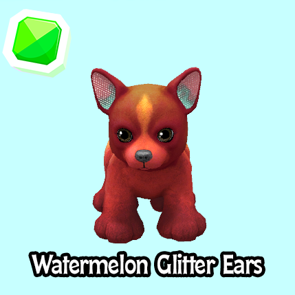 uncommon-Watermelon Glitter Ears